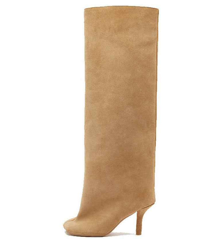 Damen Overknee Stiefel mit Absatz | Elegante hohe Stiefel mit figurbetontem Schaft für Abend-, City- und Freizeitlooks