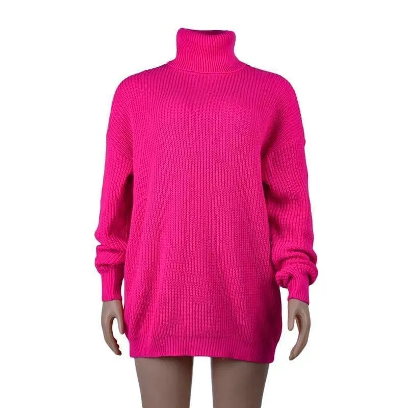 Damen Rollkragenpullover Winter | Warmer klassischer Pullover mit engem Rollkragen für Layering, Alltag und gemütliche Winterlooks