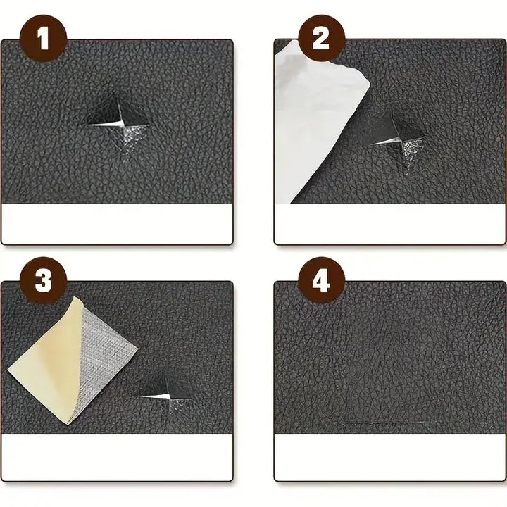 Selbstklebende Leder-Reparaturrolle 50 × 138 cm | Zuschneidbare Lederflicken für Sofa, Autositz &amp; Taschen | Starke Haftung ohne Nähen