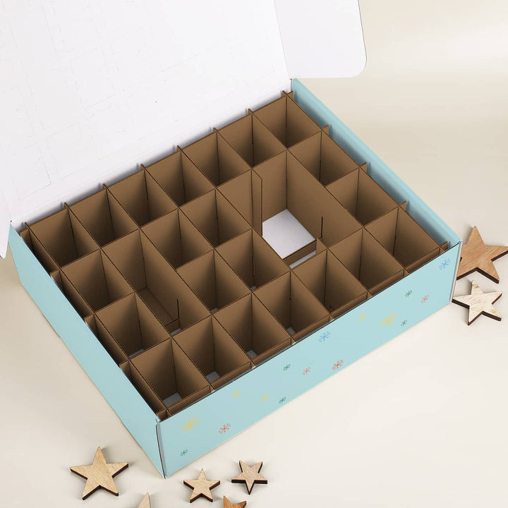 Faultier Adventskalender zum Befüllen | Personalisierter Weihnachtskalender mit 24 Türchen, Faultiermotiv, Namen und Wunschtext