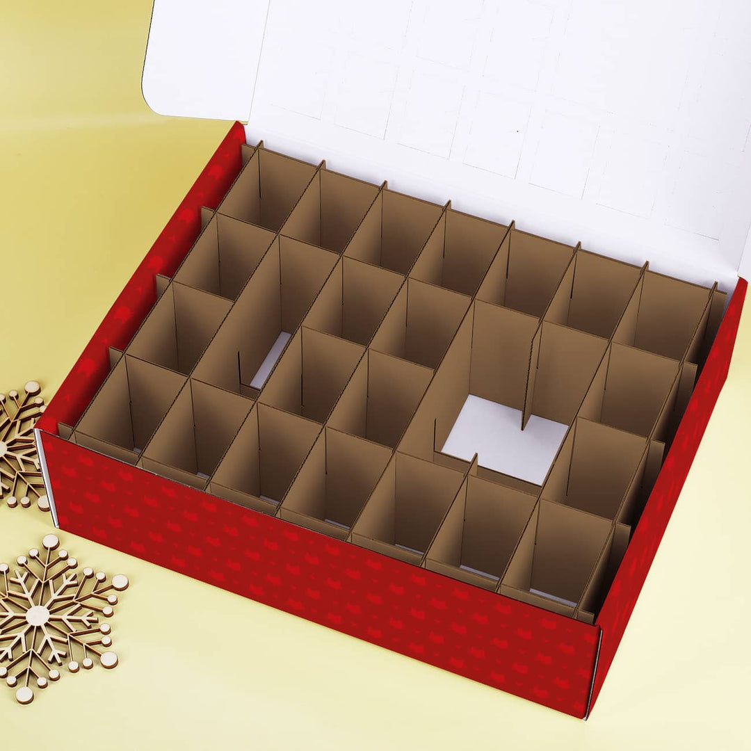 Katzen Adventskalender mit Foto | Personalisierter Weihnachtskalender zum Befüllen mit 24 Türchen, Katzenmotiv und Wunschtext