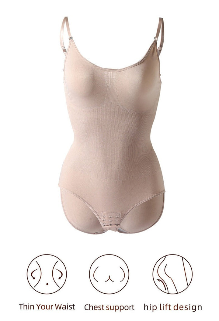 Naisten muotoileva body syvällä pääntiellä | Muotoileva bodysuit sileälle siluetille | Hengittävä, joustava, näkymätön