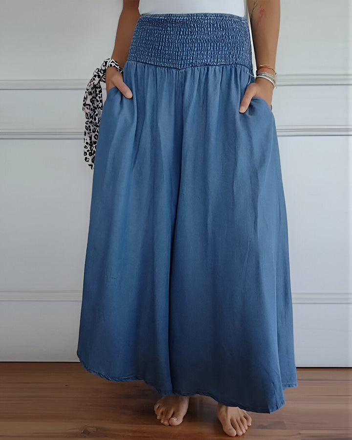 Maha Pantalon™ - Breite Hosenbeine mit elastischem Bund