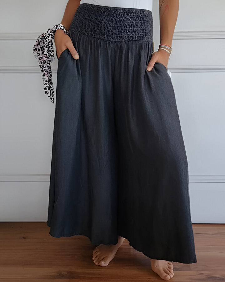 Maha Pantalon™ - Breite Hosenbeine mit elastischem Bund