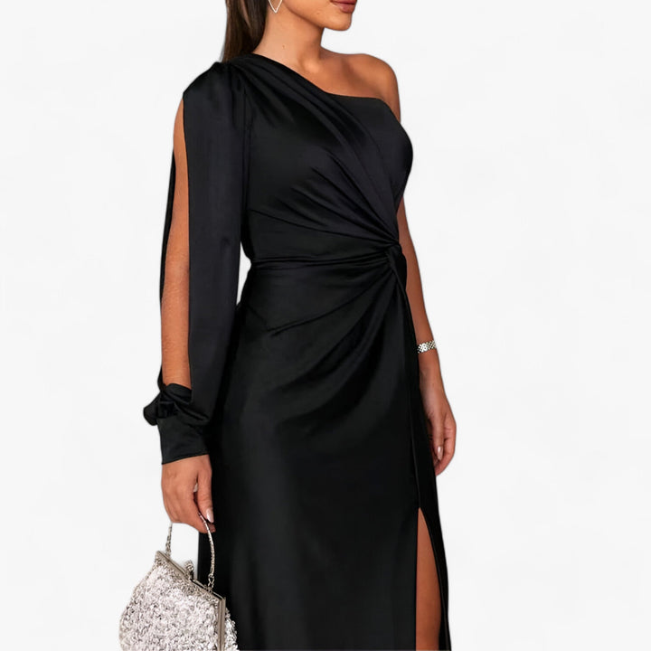 Kimora - Langes Kleid aus Satin - Elegant und bequem