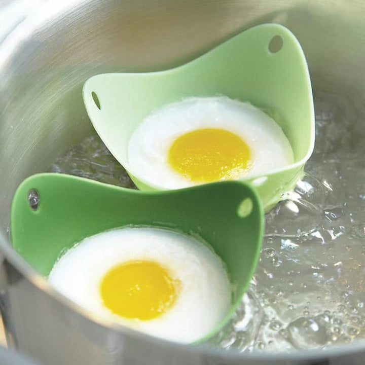 Silicone Egg Poacher 4-Pack | Easy Poached Eggs Like a Pro | Nonstick &amp; Versatile