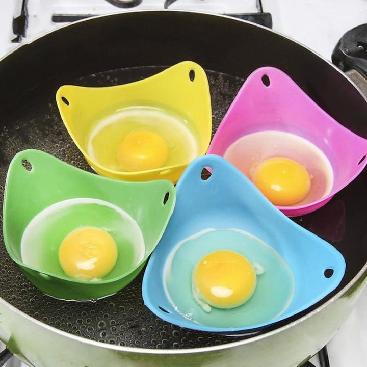 Silicone Egg Poacher 4-Pack | Easy Poached Eggs Like a Pro | Nonstick &amp; Versatile