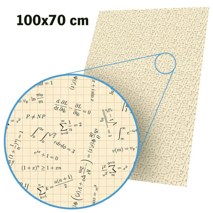 Geschenkpapier mit Technikmotiven | Reißfestes Geschenkpapier mit Leiterplatten, Mathematik und Binärcode | Bögen 70 x 100 cm