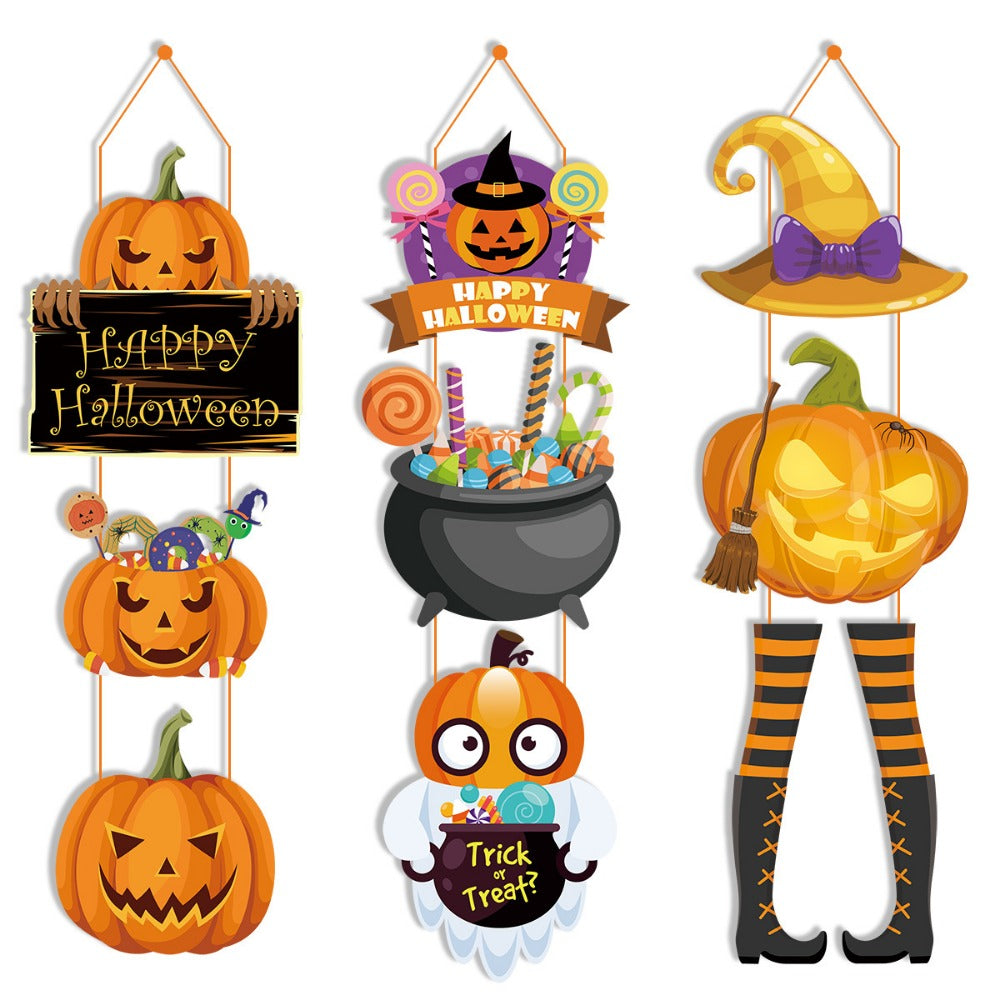 SpookyWelcome™ Doormort Halloween Door Hanger Set - 3/10 pcs.