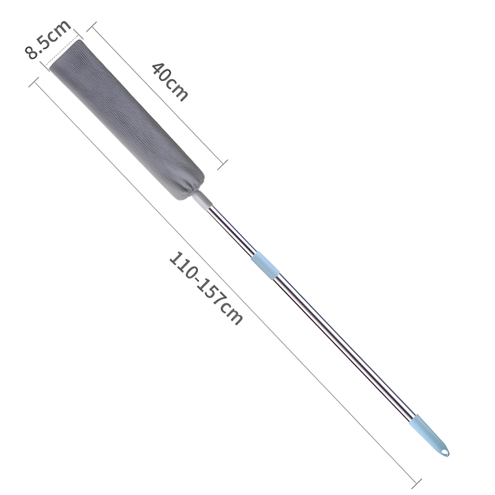 Teleskop Staubwedel mit Mikrofaser | Flexibler Staubfänger für schwer erreichbare Stellen | Verlängerbar &amp; wiederverwendbar | 1+2 Gratis Set