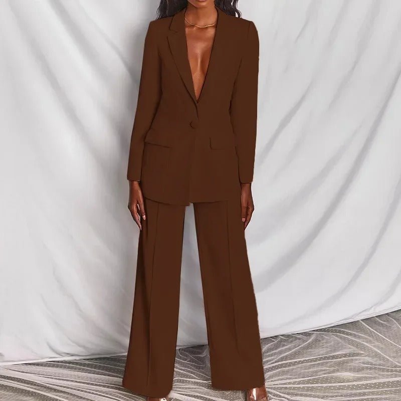 Damen 2-teiliges Blazer-Set | Blazer &amp; Hose | Elegant, komfortabel &amp; vielseitig | Größen S–3XL