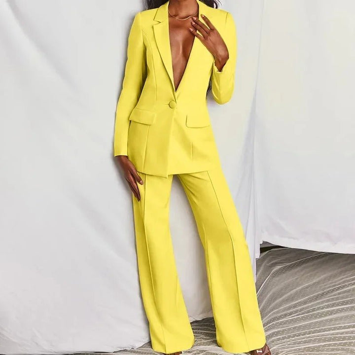 Damen 2-teiliges Blazer-Set | Blazer &amp; Hose | Elegant, komfortabel &amp; vielseitig | Größen S–3XL