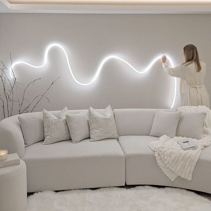 Bande LED néon flexible | Wi-Fi/App &amp; télécommande | Mode musique (11) &amp; 120+ animations pour ambiance de la pièce