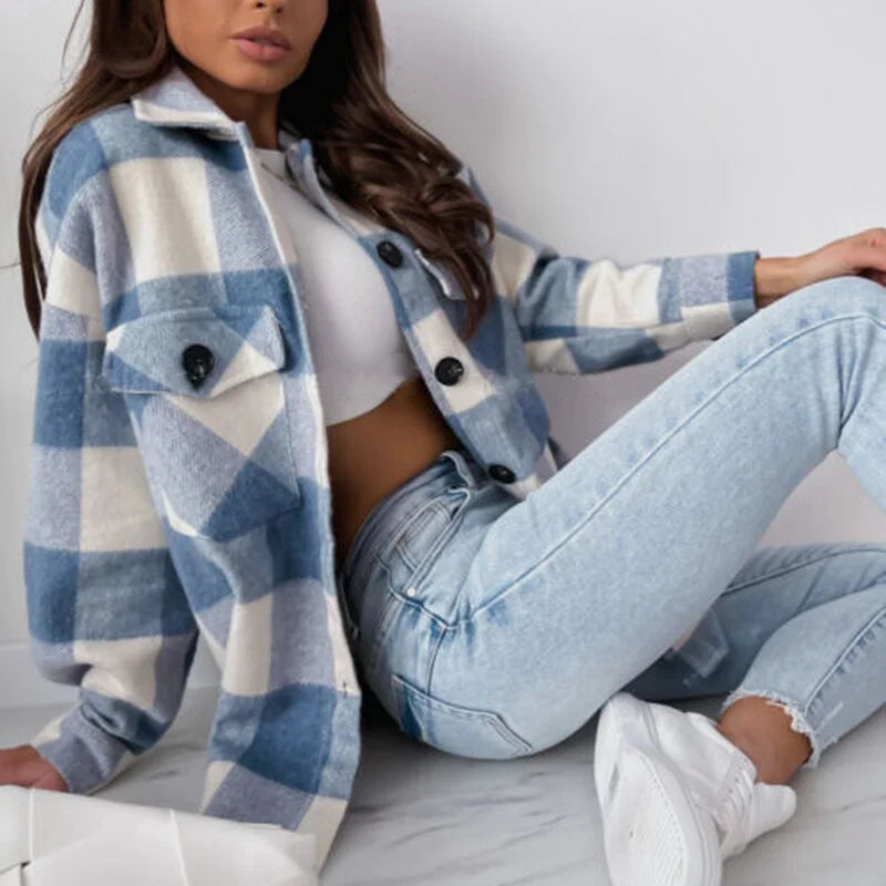 Elise | Stylish &amp; Comfortable Fall Plaid Jacket