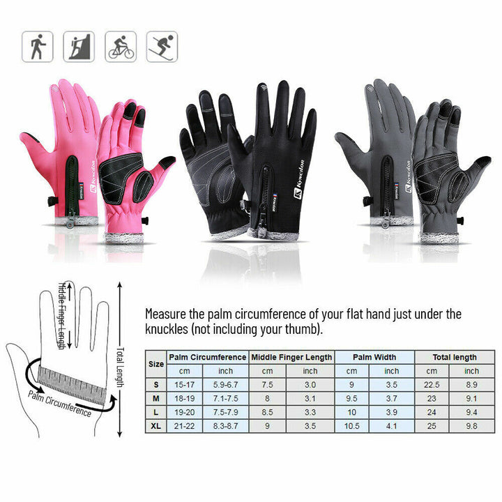 Touchscreen-Handschuhe wasserdicht und winddicht | Warme Unisex-Winterhandschuhe mit rutschfester Grifffläche für Outdoor und Alltag