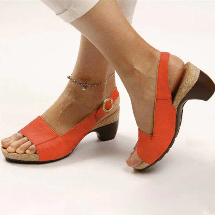 Orthopädische Damen-Sandalen mit Absatz | Ergonomisch &amp; stilvoll | Shalin™