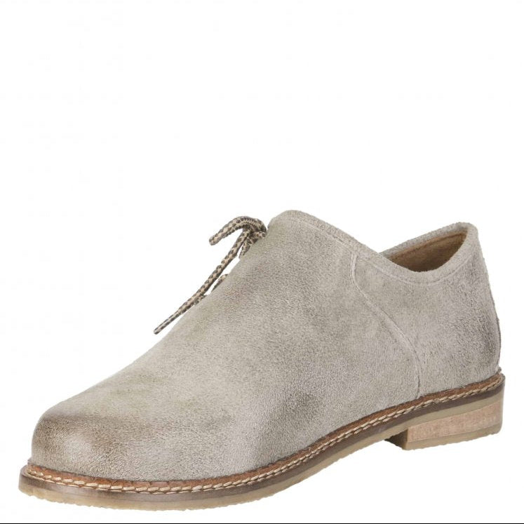 Herren Haferlschuhe Rauchgrau | Trachtenschuhe aus Leder mit seitlicher Schnürung und robuster Gummisohle