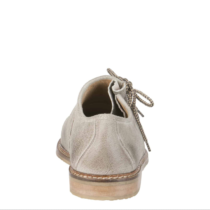 Herren Haferlschuhe Rauchgrau | Trachtenschuhe aus Leder mit seitlicher Schnürung und robuster Gummisohle