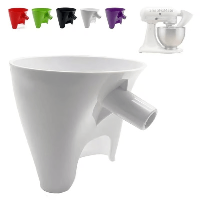 Entonnoir à farine pour mixeur KitchenAid | Ajout propre sans éclaboussures, large ouverture | Verse rapidement farine, sucre &amp; liquides dans le bol