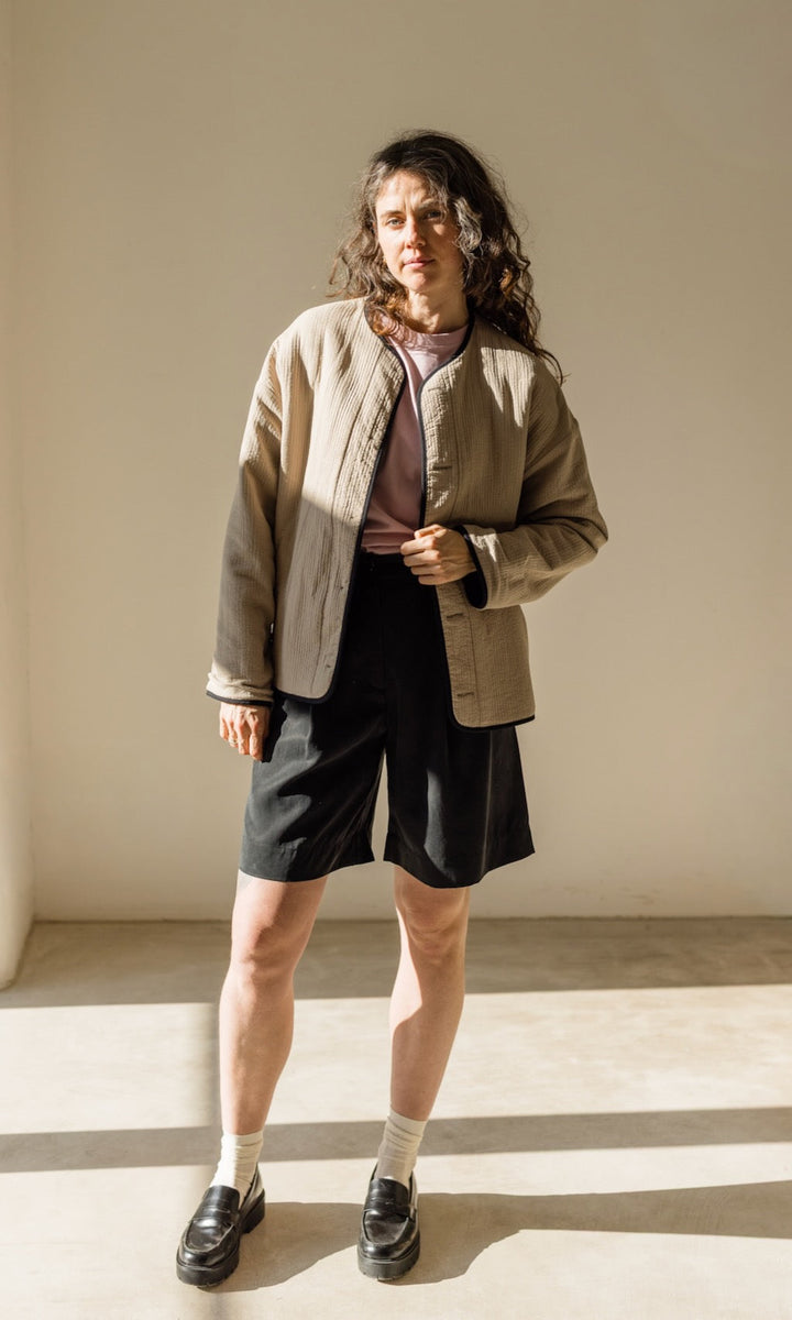 Oversized Steppjacke | Leichte Damenjacke aus Baumwolle mit weiter Passform