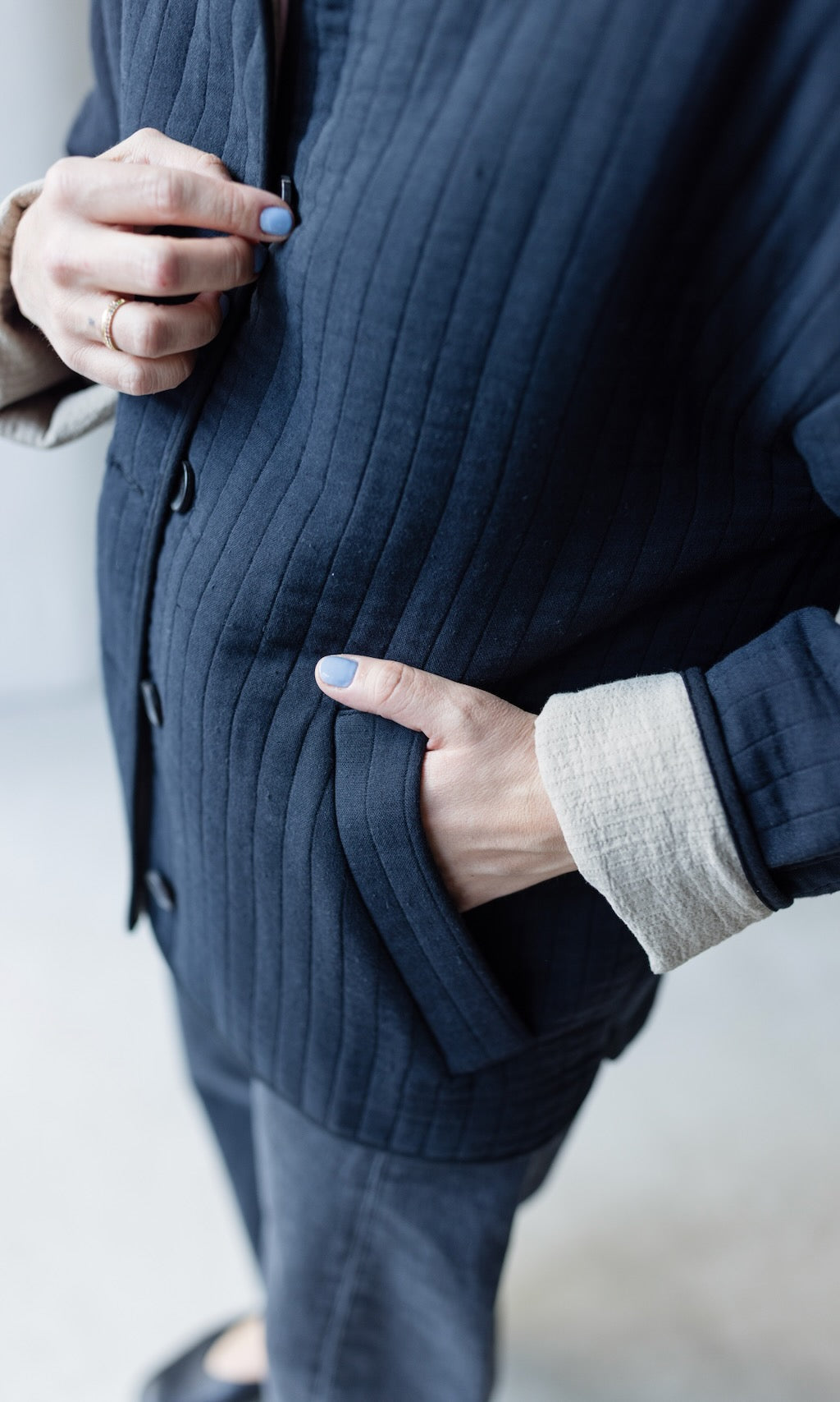 Oversized Steppjacke | Leichte Damenjacke aus Baumwolle mit weiter Passform