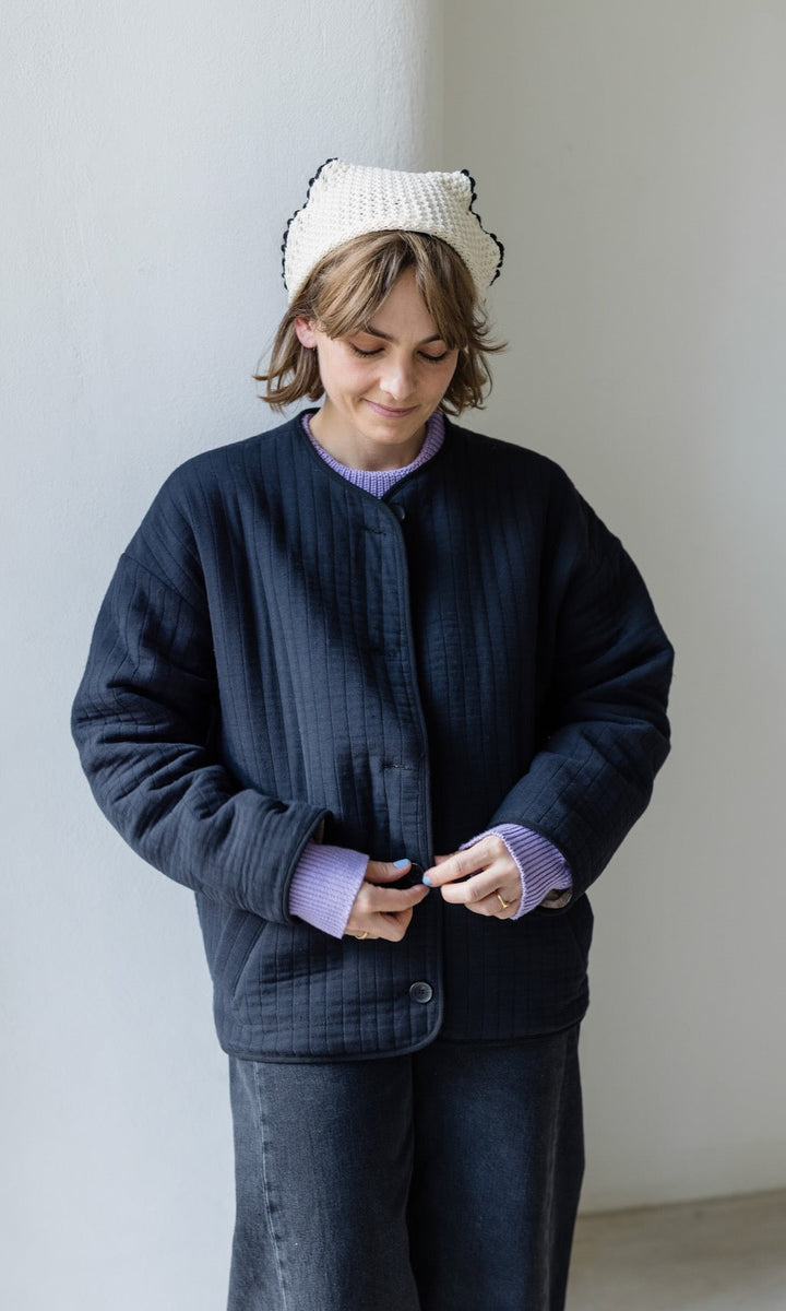 Oversized Steppjacke | Leichte Damenjacke aus Baumwolle mit weiter Passform