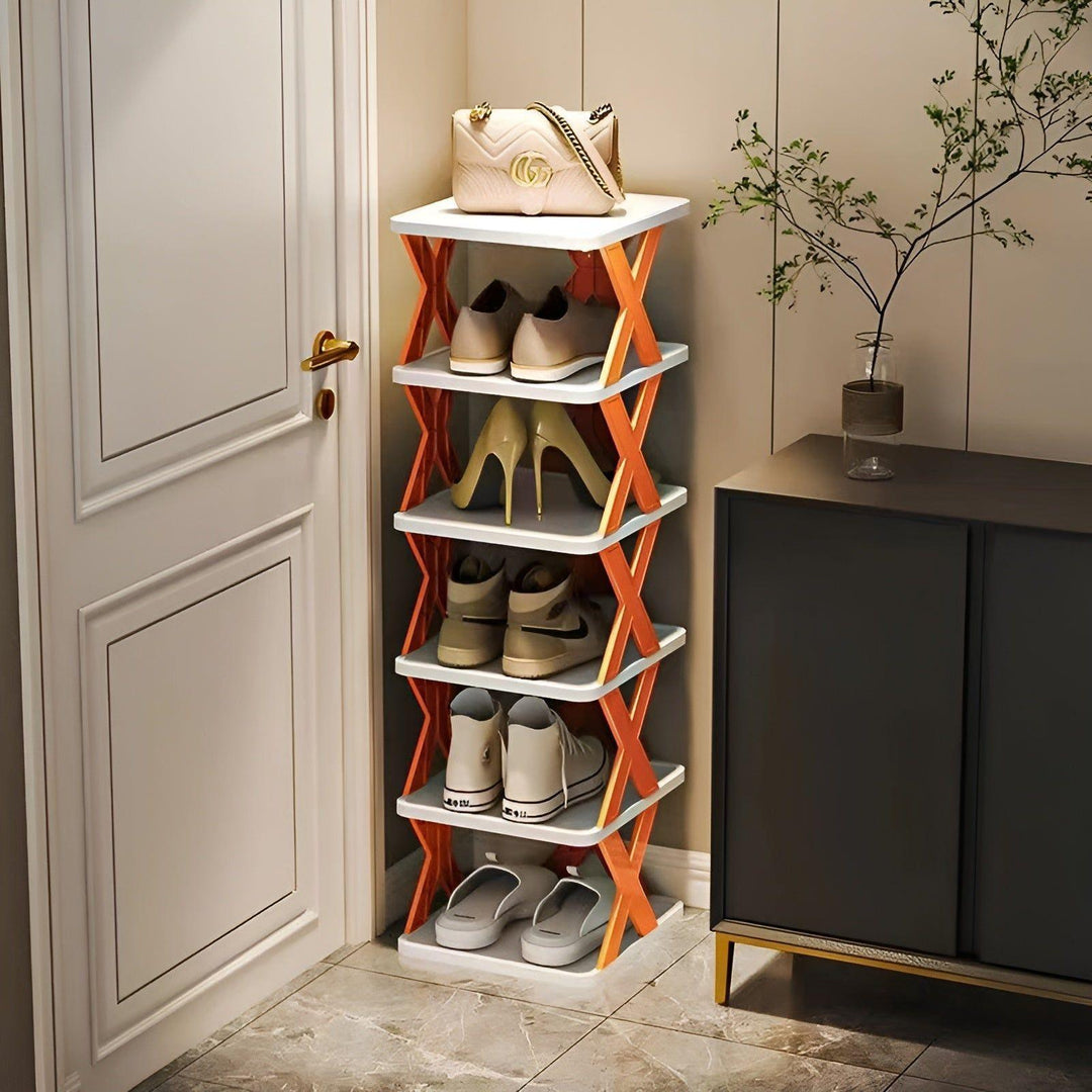 Faltbares Schuhregal mit 3–7 Ebenen | Platzsparender Schuh-Organizer | Multifunktionale Aufbewahrung für Flur &amp; Schlafzimmer