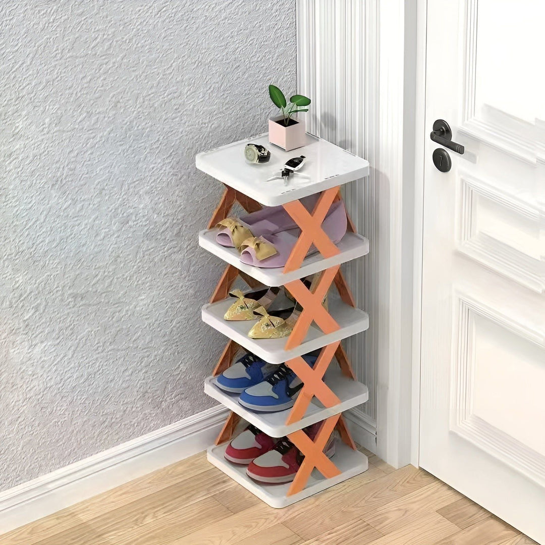 Faltbares Schuhregal mit 3–7 Ebenen | Platzsparender Schuh-Organizer | Multifunktionale Aufbewahrung für Flur &amp; Schlafzimmer