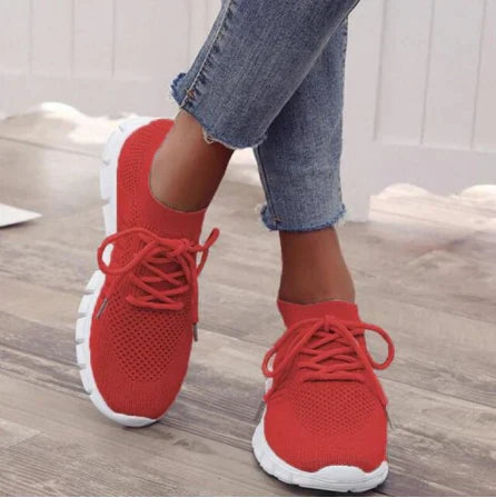 Damen Turnschuhe mit atmungsaktivem Mesh | Leicht, rutschfest &amp; gedämpft | Bequeme Innensohle für Alltag, Sport &amp; Reisen