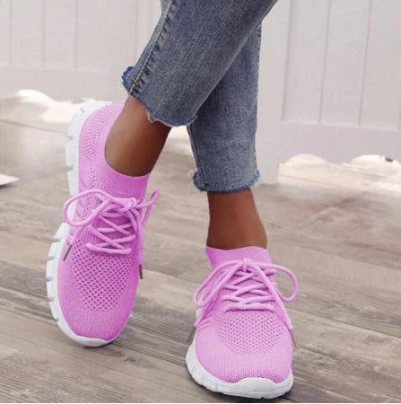 Damen Turnschuhe mit atmungsaktivem Mesh | Leicht, rutschfest &amp; gedämpft | Bequeme Innensohle für Alltag, Sport &amp; Reisen