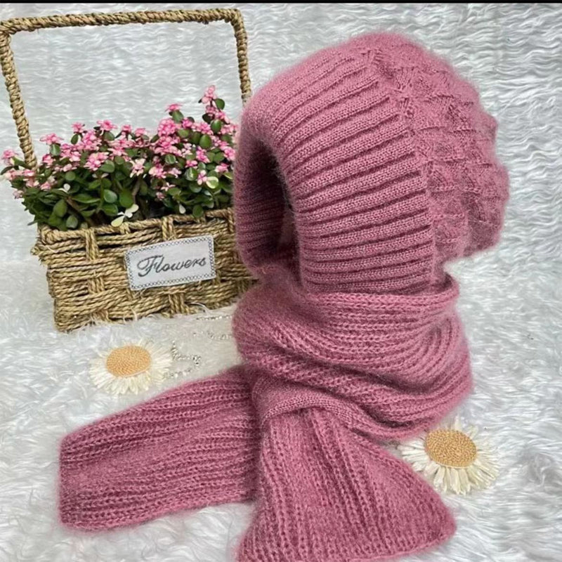 Damen Winterset | Warme Mütze mit passendem Schal aus weichem Polyester