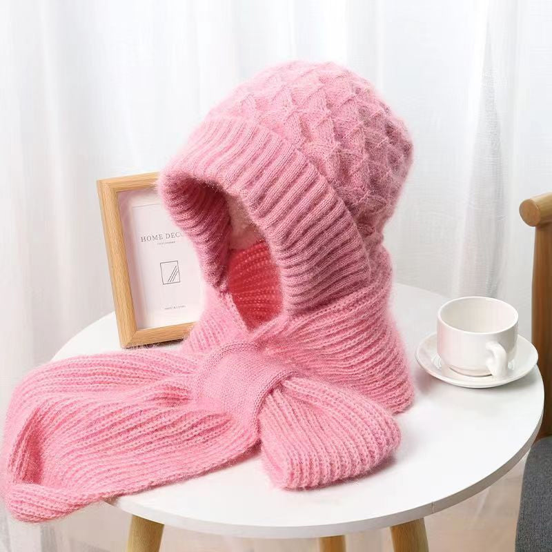Damen Winterset | Warme Mütze mit passendem Schal aus weichem Polyester
