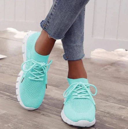 Damen Turnschuhe mit atmungsaktivem Mesh | Leicht, rutschfest &amp; gedämpft | Bequeme Innensohle für Alltag, Sport &amp; Reisen