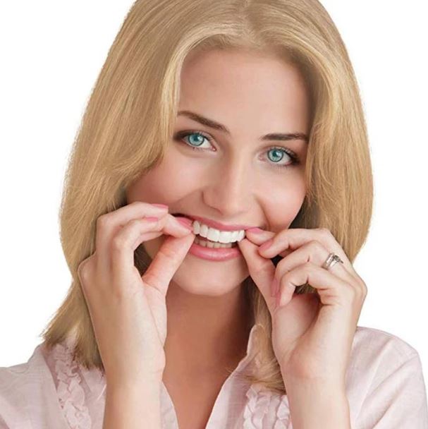 Protesi dentale modellabile ad incastro | Rimovibile e riutilizzabile | Personalizzabile | Sorriso naturale bianco