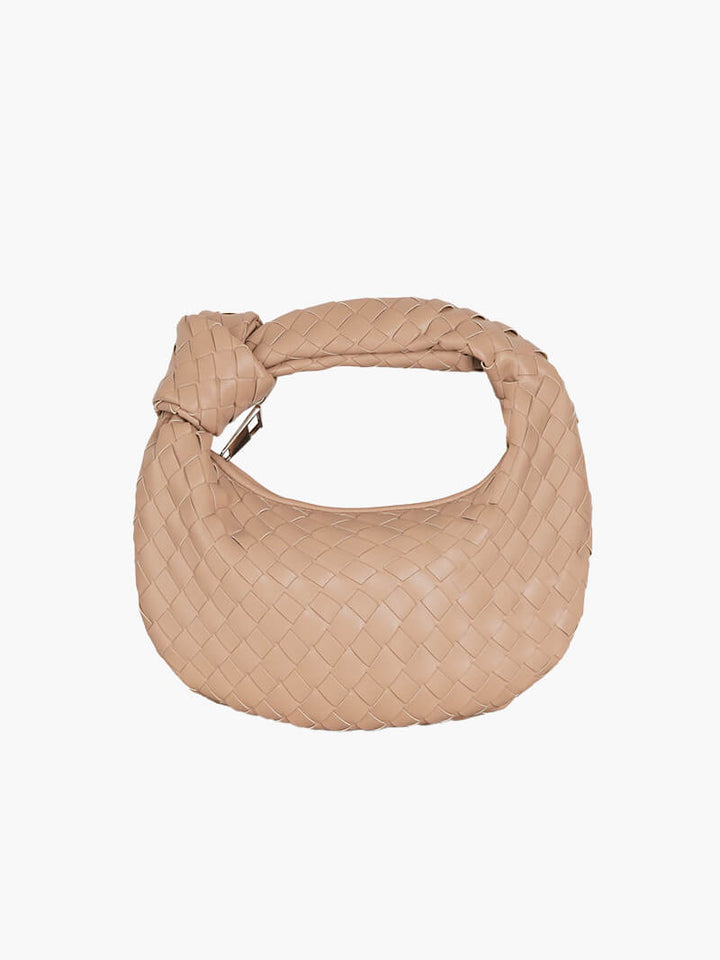 Damen Umhängetasche | Geflochtenes Design | Veganes Leder &amp; Silberdetails | MiniGewebe