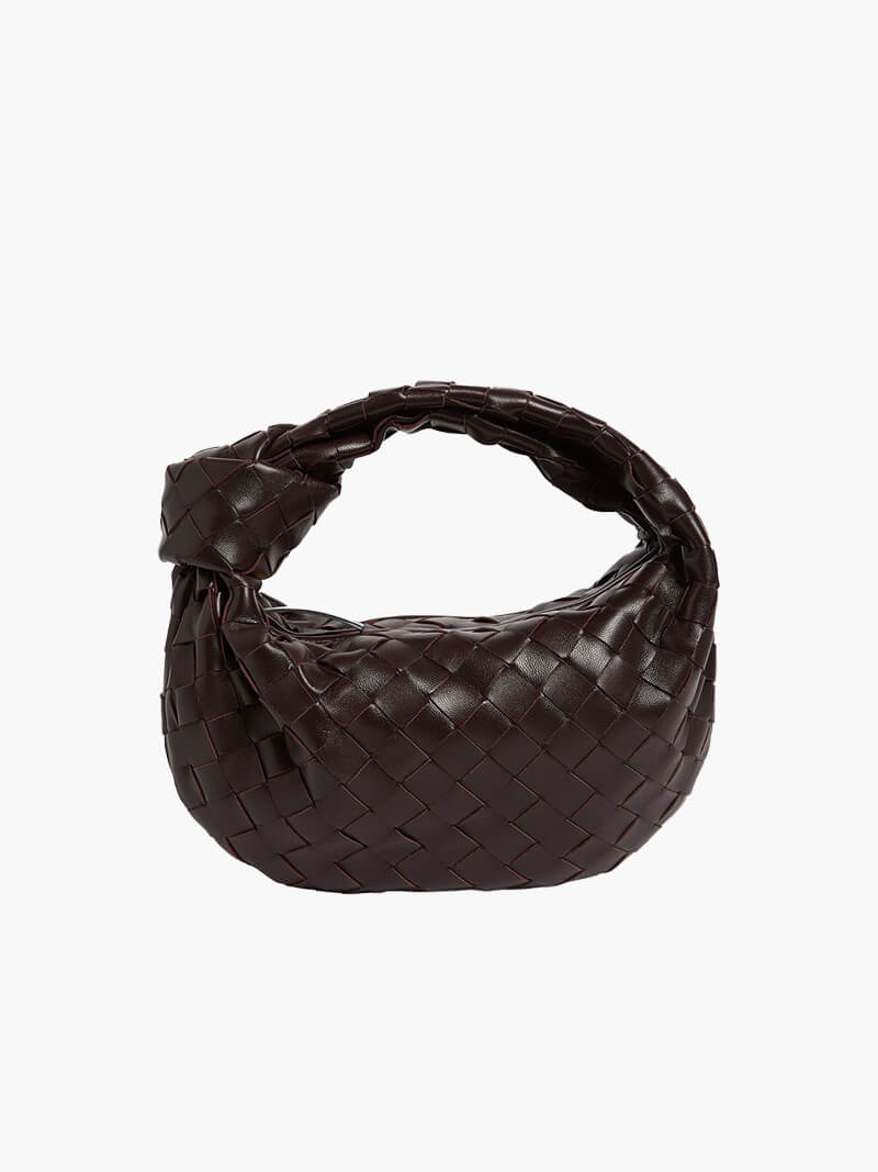 Damen Umhängetasche | Geflochtenes Design | Veganes Leder &amp; Silberdetails | MiniGewebe