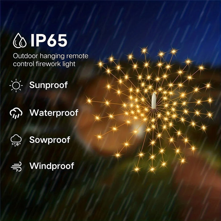 Catena luminosa solare per esterni IP65 | 8 modalità e 4 livelli di luminosità con telecomando | Sensore luce con accensione automatica | Set da 4 + 4 omaggio