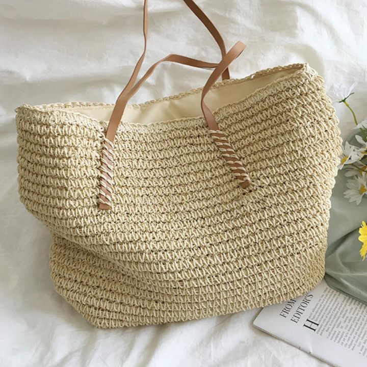 Handtasche | Geflochtene Handtasche mit Schulterriemen für Alltag und Freizeit