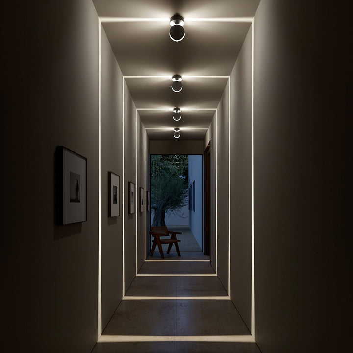 LED wall light with spotlight function | 360° rotatable light element | double-sided beam for square light effect, water-resistant