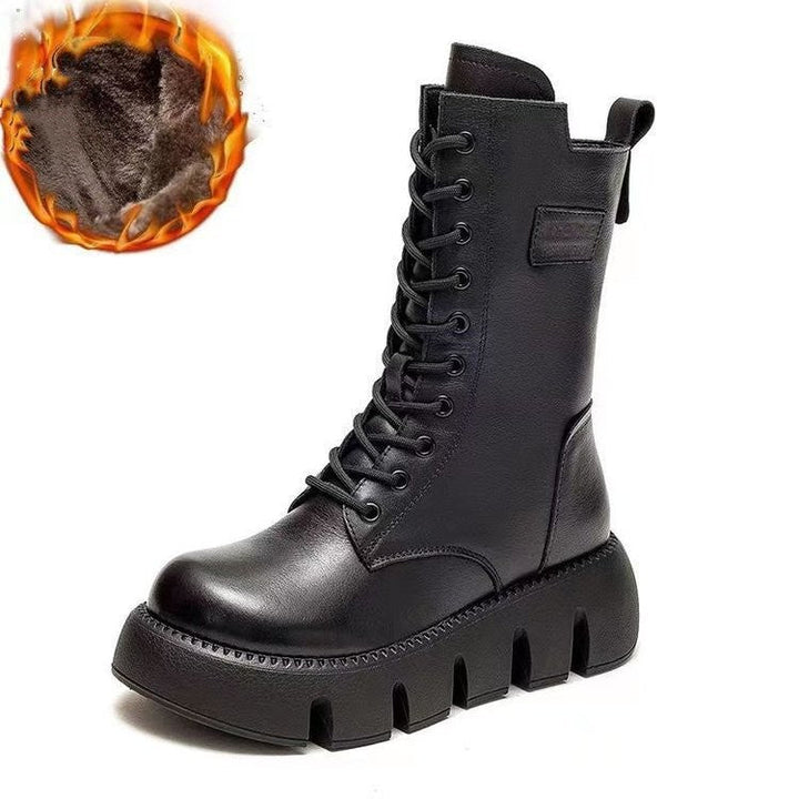 Orthopädische Damenstiefel aus Leder | Fußunterstützende Komfort-Stiefeletten mit Rutschfester Sohle | Bequem für Alltag &amp; Freizeit