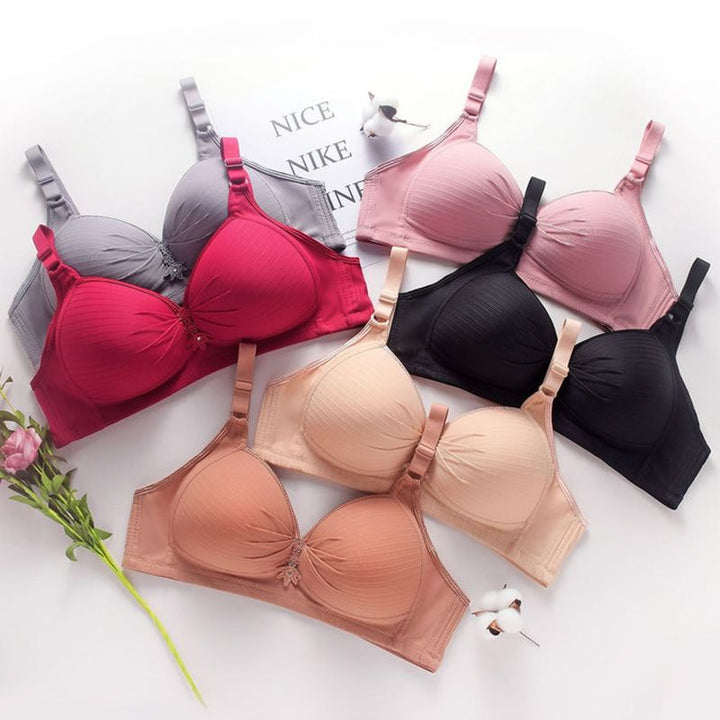 Reggiseno senza ferretto senza cuciture | Traspirante e elastico per uso quotidiano e comfort | Chiusura posteriore regolabile | Offerta 1+1