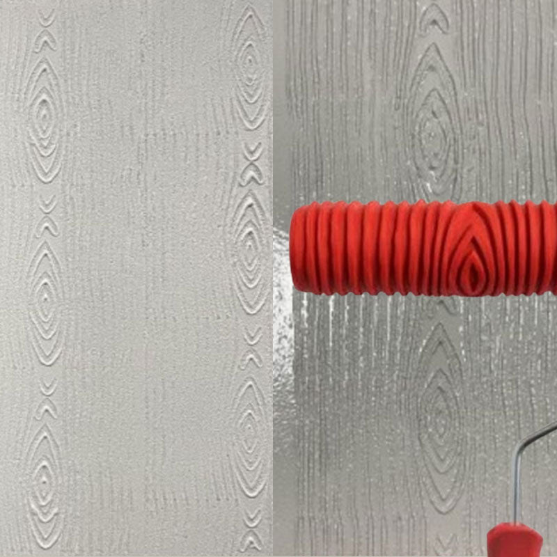 Textured Paint Roller | Pattern Roller for Wall Decoration | Rubber Roller 17.8 cm Wide &amp; Plastic Handle