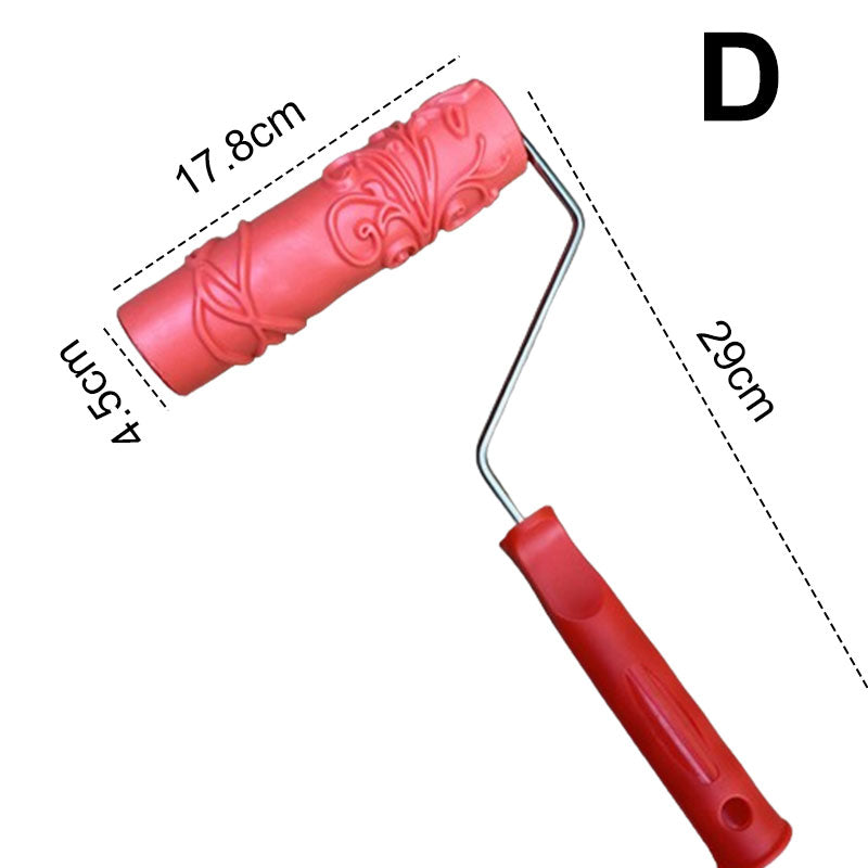 Textured Paint Roller | Pattern Roller for Wall Decoration | Rubber Roller 17.8 cm Wide &amp; Plastic Handle