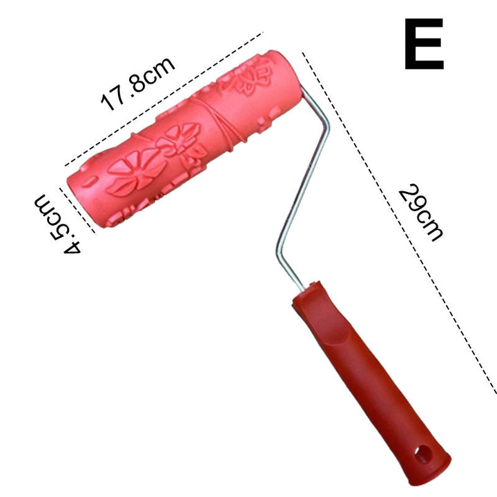 Textured Paint Roller | Pattern Roller for Wall Decoration | Rubber Roller 17.8 cm Wide &amp; Plastic Handle