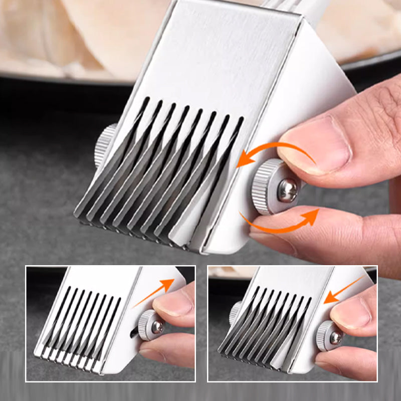 ProTender Fleischzartmacher | einstellbare Schnitttiefe bis 0,9 cm | bessere Marinadenaufnahme &amp; gleichmäßiges Garen | sicherer Klingenschutz