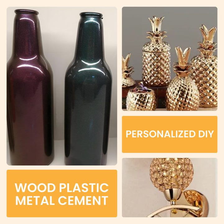Water-based metallic paint gold/silver | Gold leaf effect for decor &amp; furniture | 200 g, non-toxic, brush/roll/spray