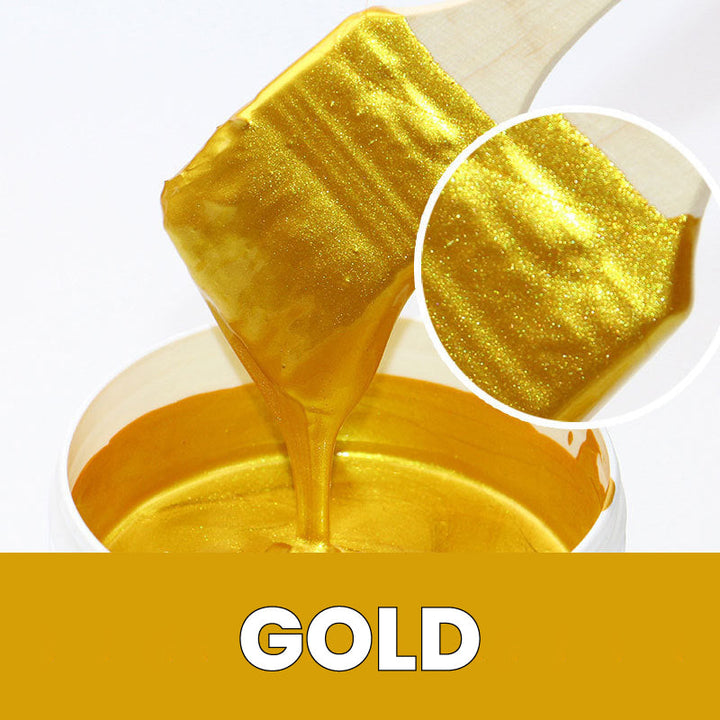 Water-based metallic paint gold/silver | Gold leaf effect for decor &amp; furniture | 200 g, non-toxic, brush/roll/spray