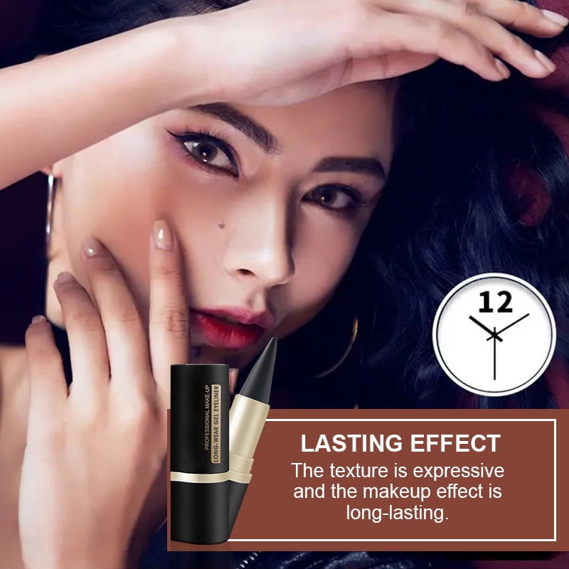 Smudge-proof eyeliner pencil waterproof | For precise lines &amp; cat-eye look | Beginner-friendly, twist mechanism, 1+1 set
