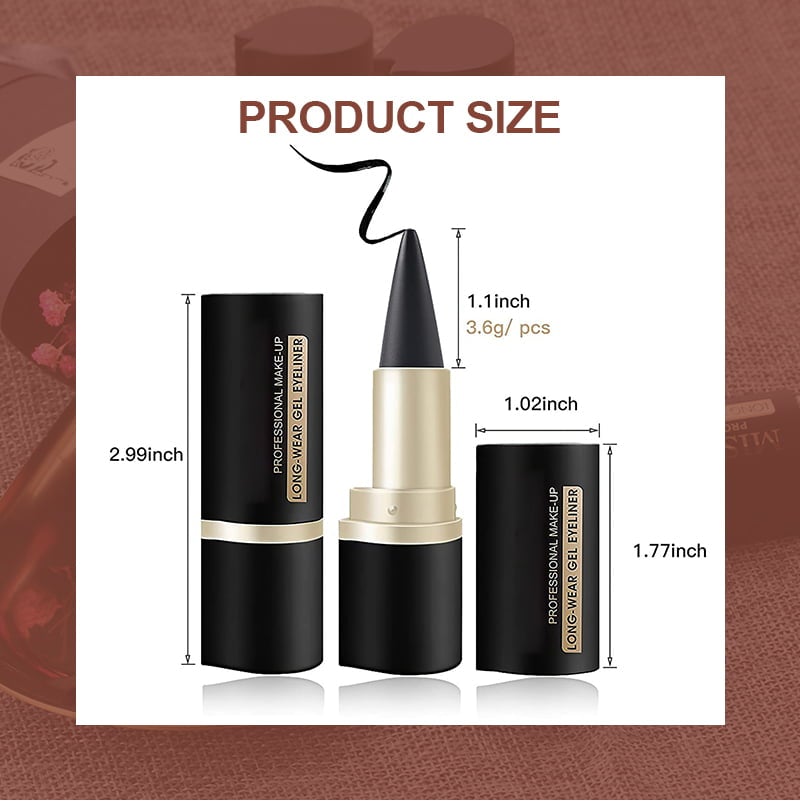 Smudge-proof eyeliner pencil waterproof | For precise lines &amp; cat-eye look | Beginner-friendly, twist mechanism, 1+1 set