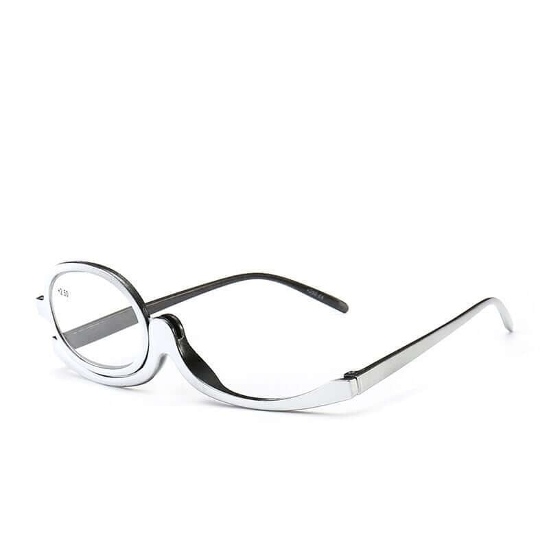 Make-up-Lesebrille mit drehbarer Linse | Präzises Schminken beider Augen | Leicht &amp; stylisch
